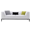 White Faux Leather Wooden Sofa G3351