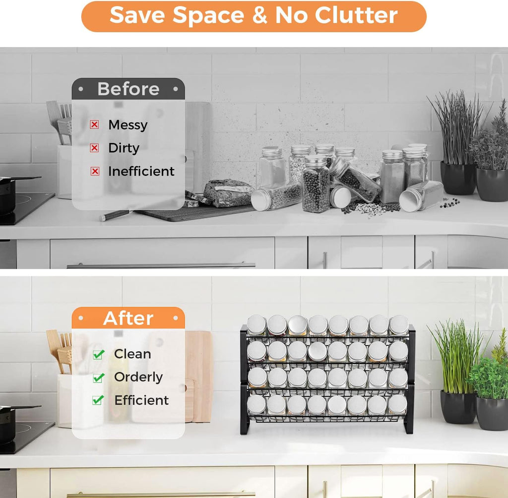 4-tier Stackable Spice Rack Organizer Y3689