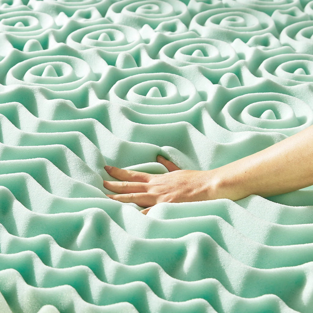 Queen 1.5" 5-Zone Memory Foam Mattress Topper with Aloe Infusion Z498630
