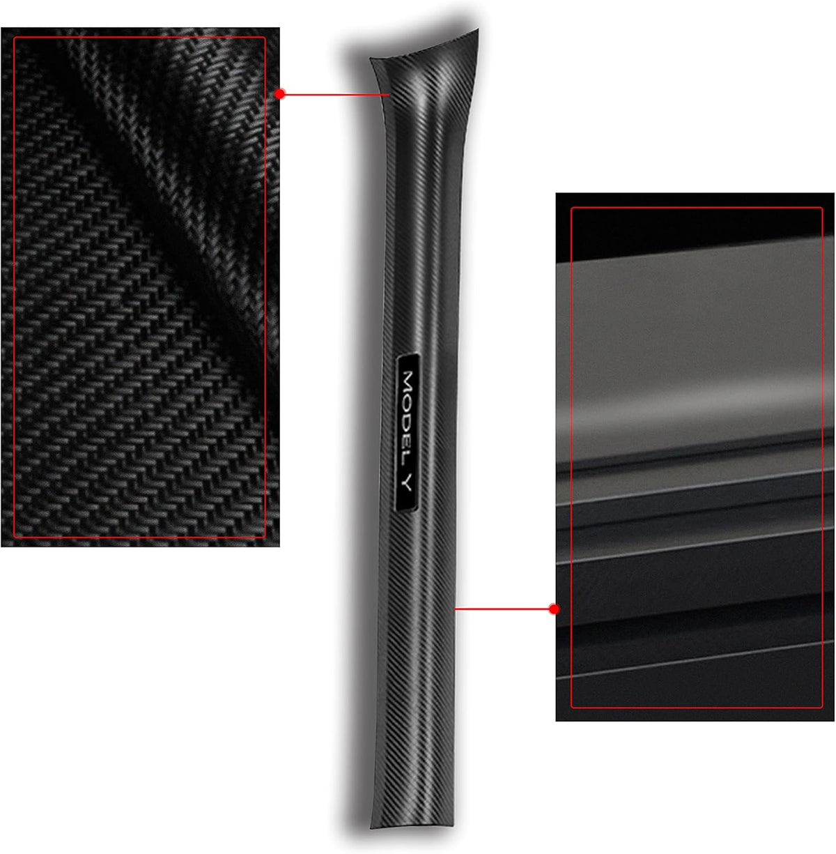 Matte Carbon Fiber ABS Door Sill Protector Set Z43532