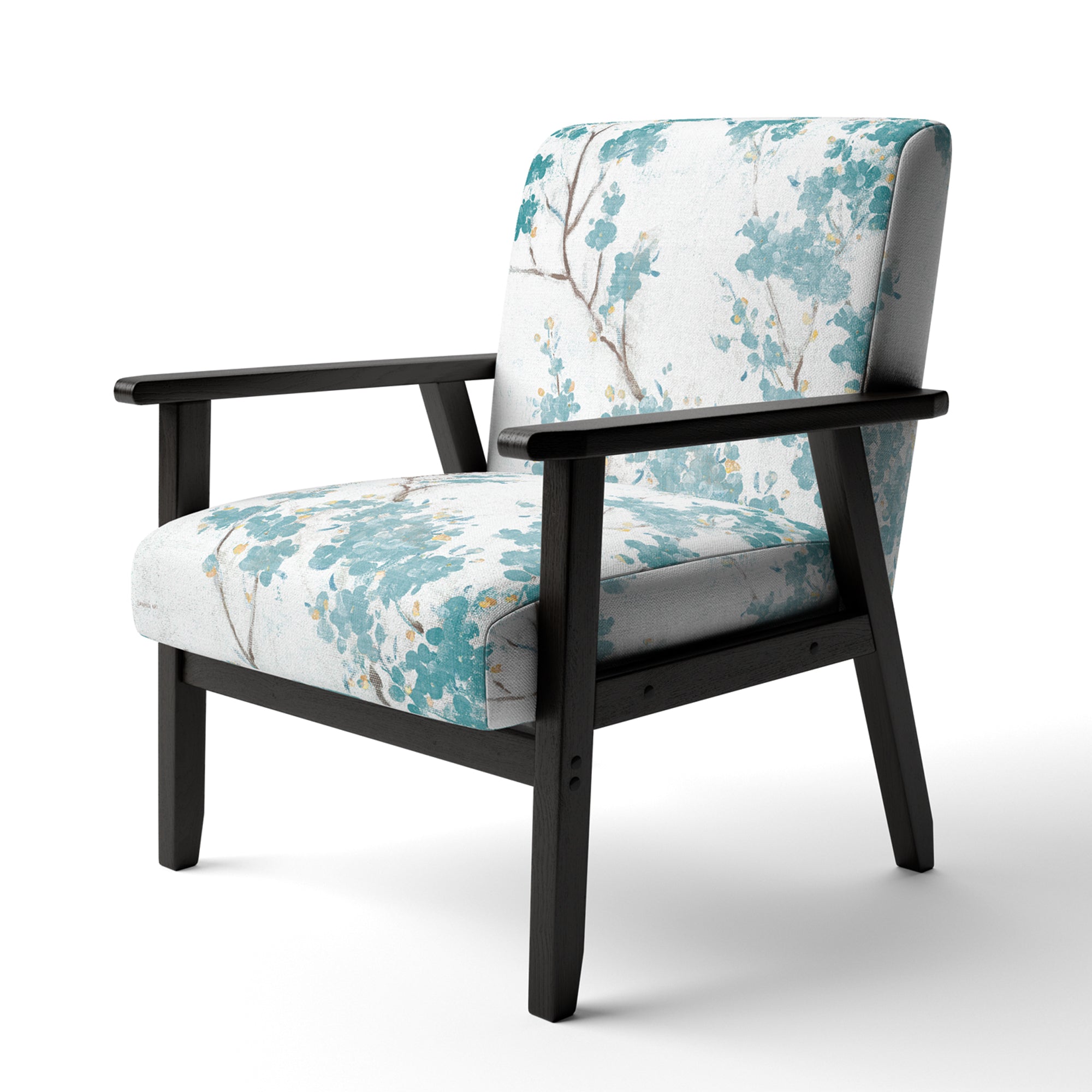 Teal Upholstered Traditional Accent Chair M4598