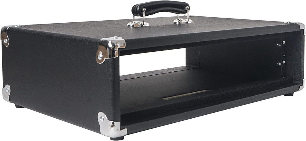 2U Amp Rack Case, 12.5 Depth, Black H12098