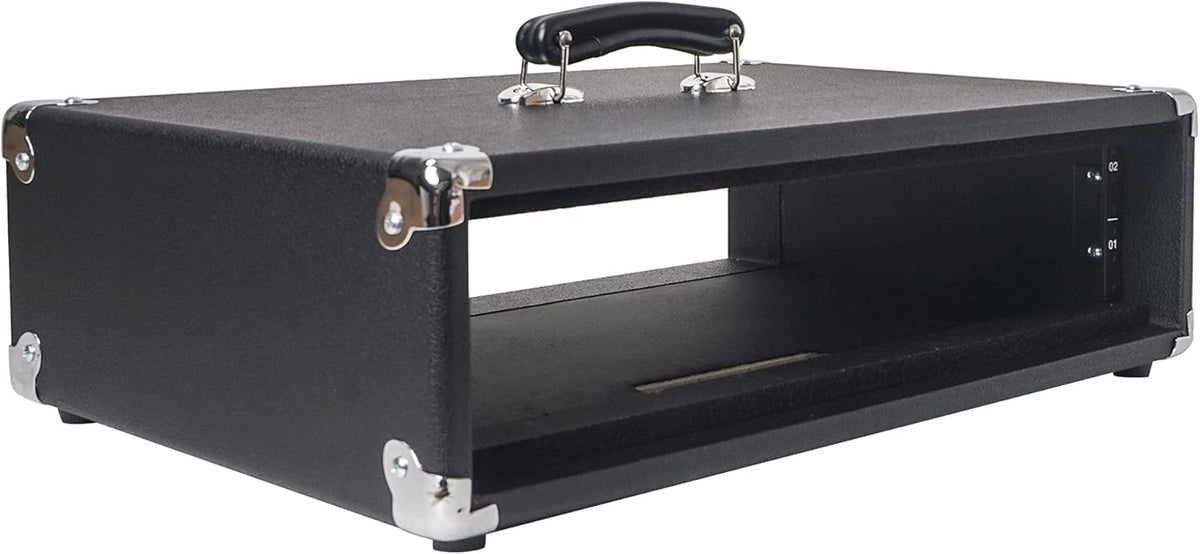 2U Amp Rack Case, 12.5 Depth, Black H12098