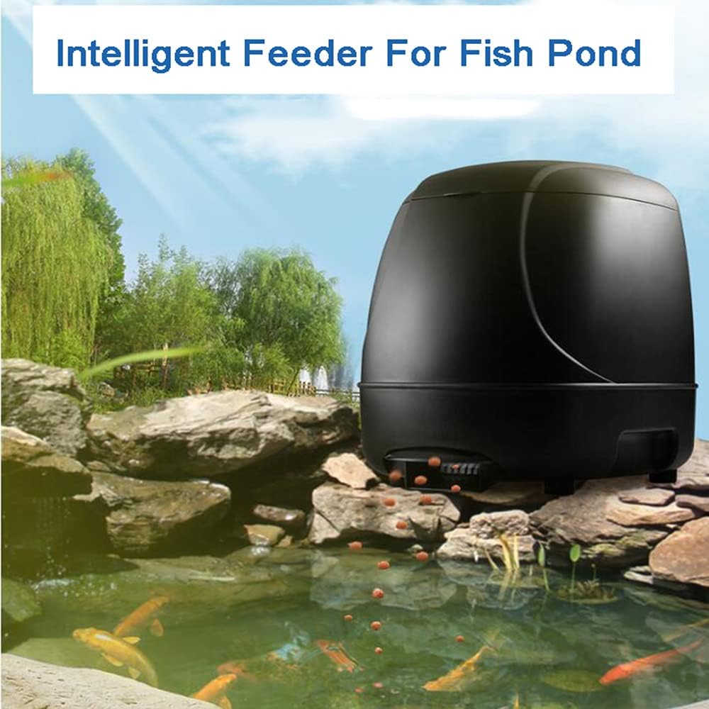 Automatic Fish Feeder Timer High Capacity Pond Fish Feeder D442
