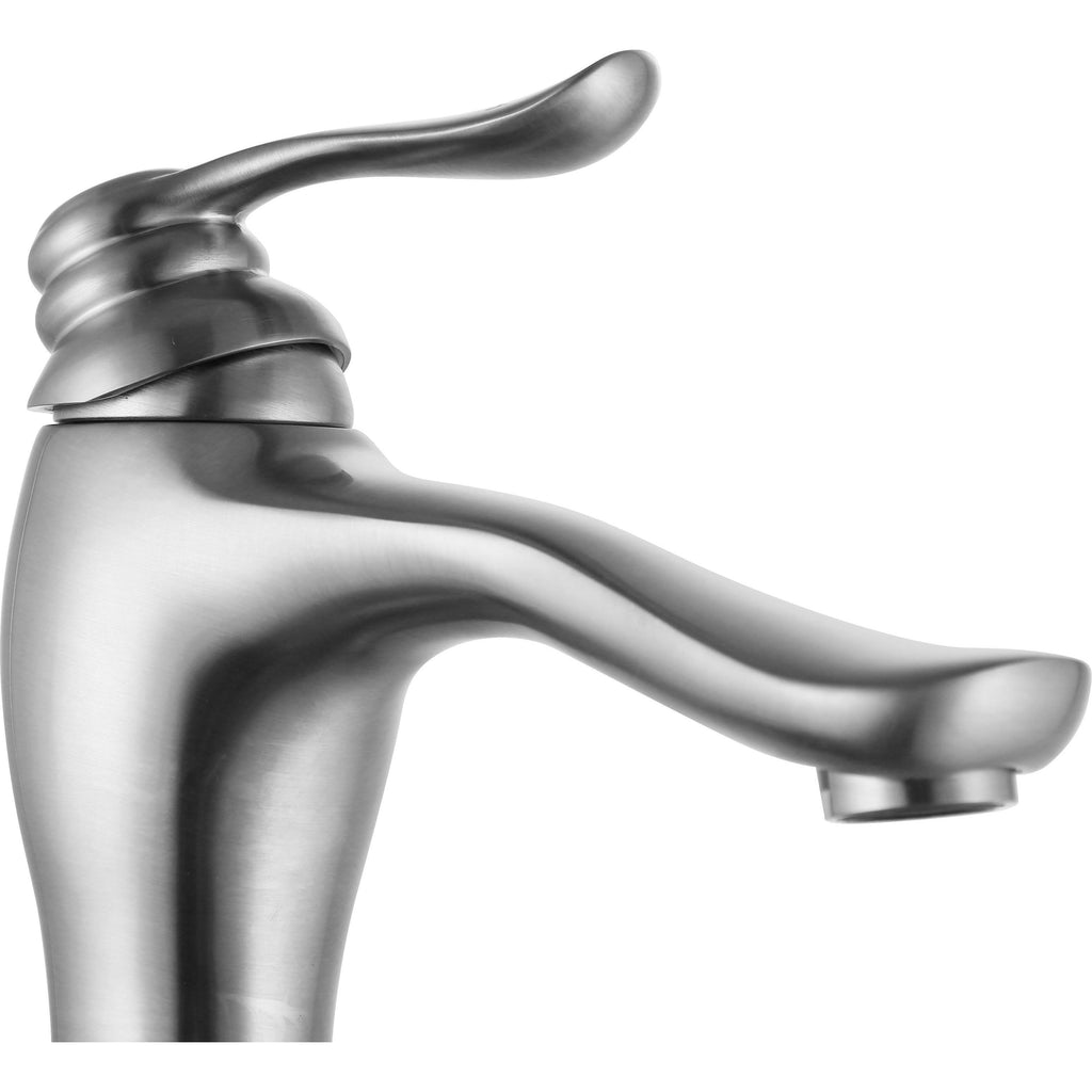 Brushed Nickel Single Hole Single Handle Bathroom Faucet S4278