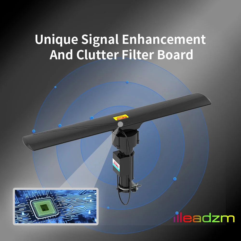 360° Rotation Dual-band Digital Antenna 40-860MHz 20±3dB Black M559