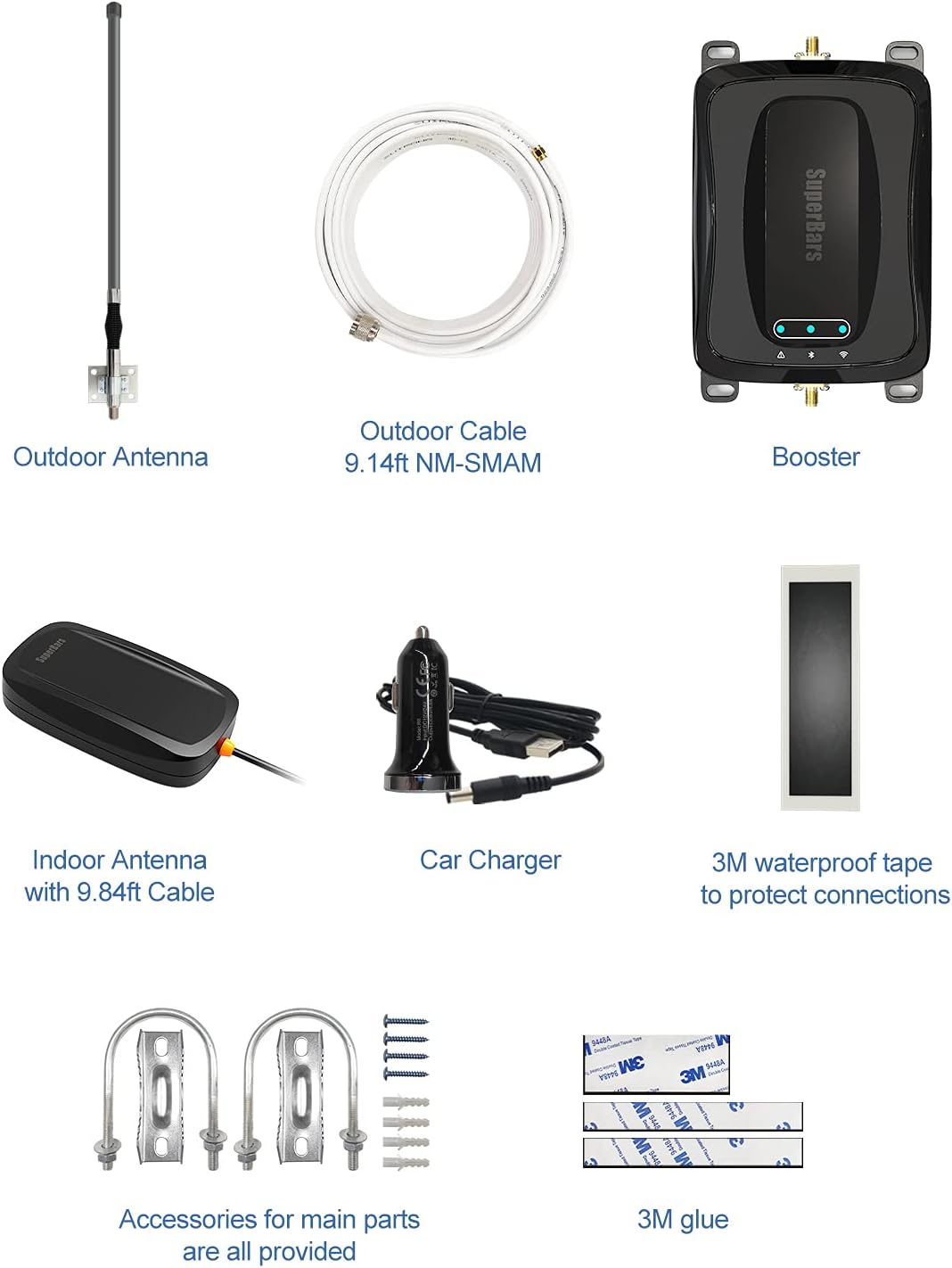 Cell Phone Signal Booster with Bendable Antenna N9599