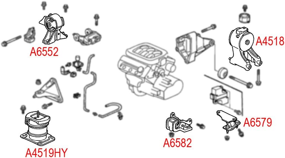 Engine Motor Mount Pack of 2 M229