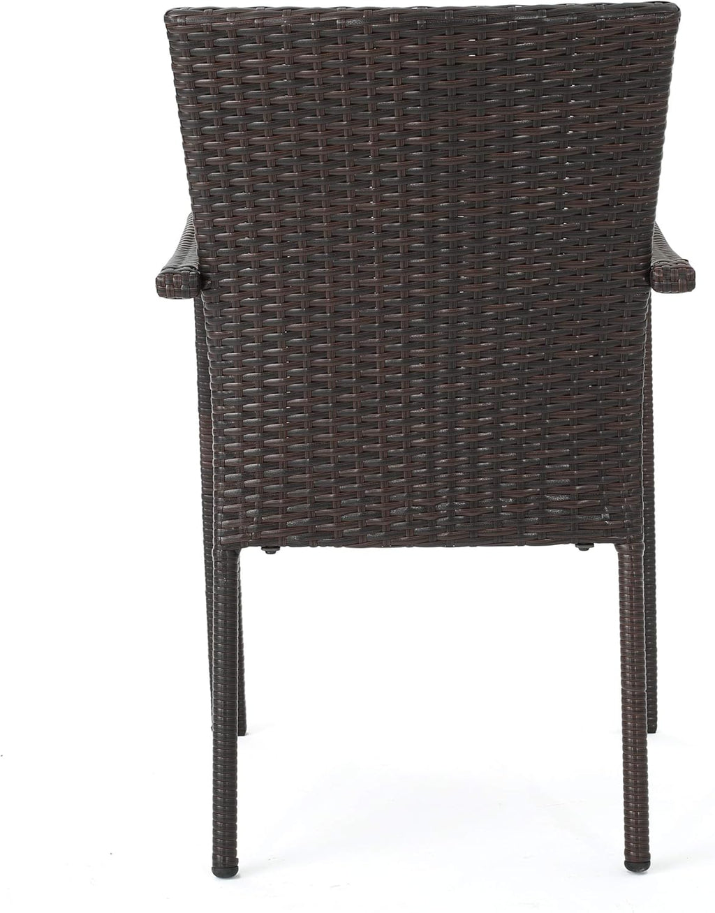 Multibrown Outdoor Wicker Dining Chairs, 2-Pcs Set F5126