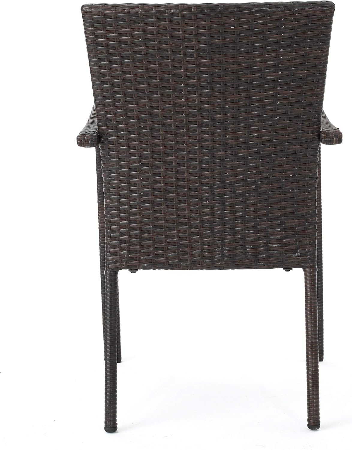 Multibrown Outdoor Wicker Dining Chairs, 2-Pcs Set F5126