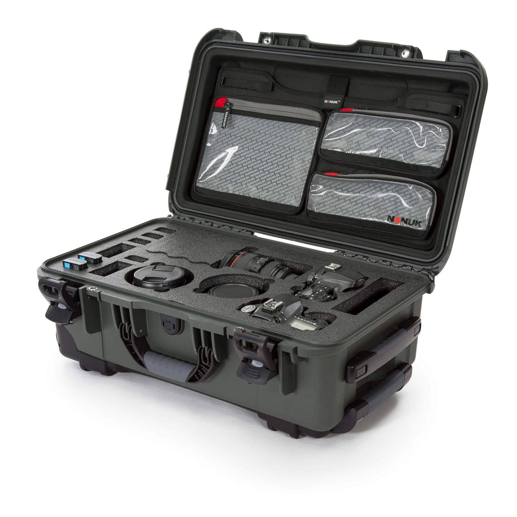 Olive DSLR Camera Case with Lid Organizer G657613