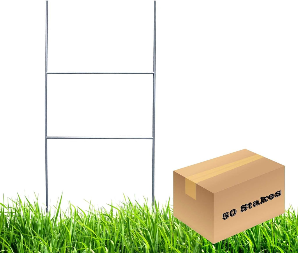 20 x10-inch 9ga Metal Yard Sign Stakes (Pkg of 50) I319