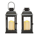 Black Solar Candle Lanterns, Set of 2 C304