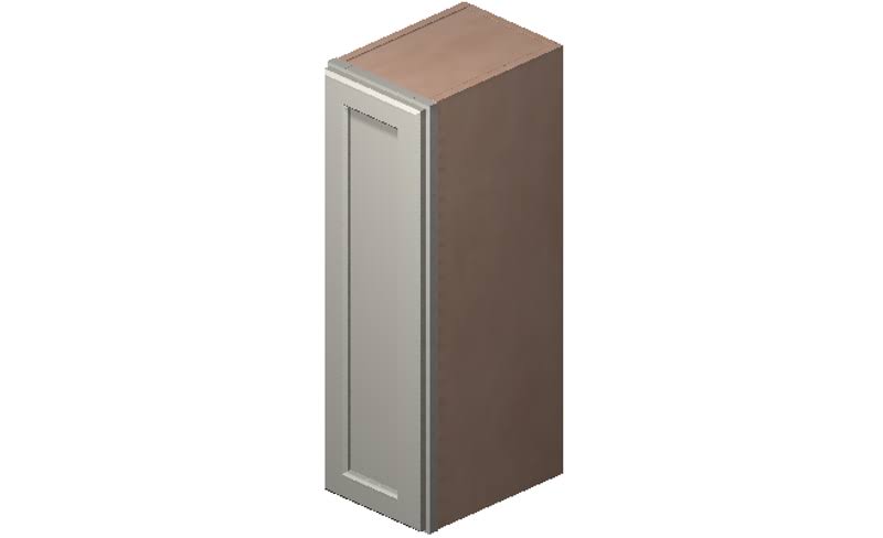 Antique White 9x22 x 30x22 x 12x22 1 Door 2 Shelves Wall Cabinet High-Density Fiberboard B36518