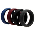 Silicone 6mm Brush 2Layer Ring Set - Bordo O812