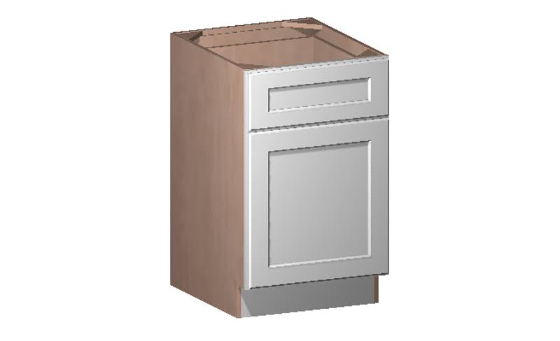 White 1 Door 1 Drawer 1 Shelf Base Cabinet Q3025