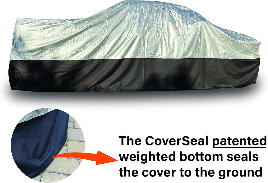 Heavy Duty Long Bed Truck Cover with Weighted Ground Conforming Apron Seal, 260" L x 80" W x 80" H O375674