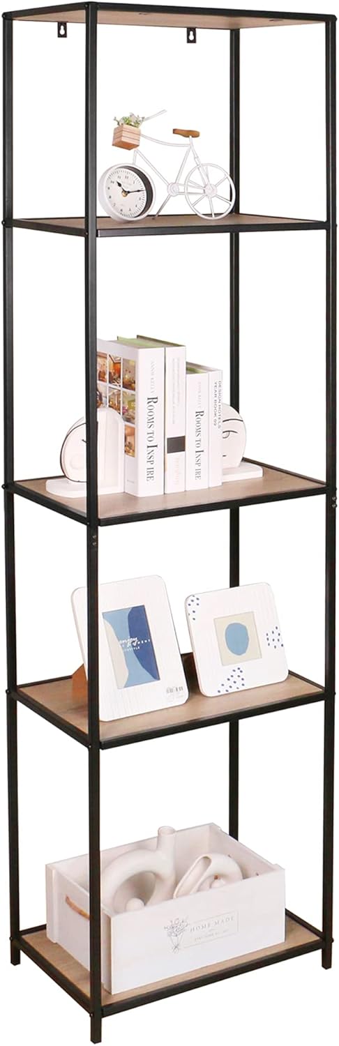 7-Tier Wood Open Bookshelf W848
