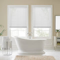 Faux Wood Cordless Shade in White B77851