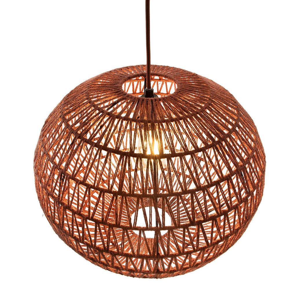 Woven Hemp Rope Pendant Light E29665