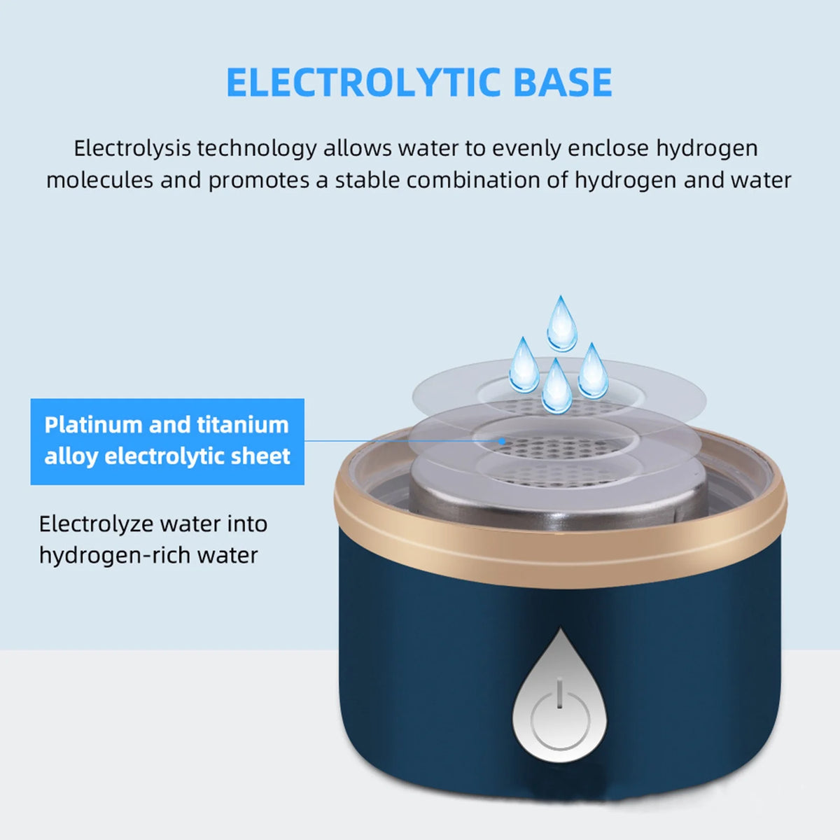 420ml Portable Hydrogen-Rich Generator Bottle Glass Cup Y547753
