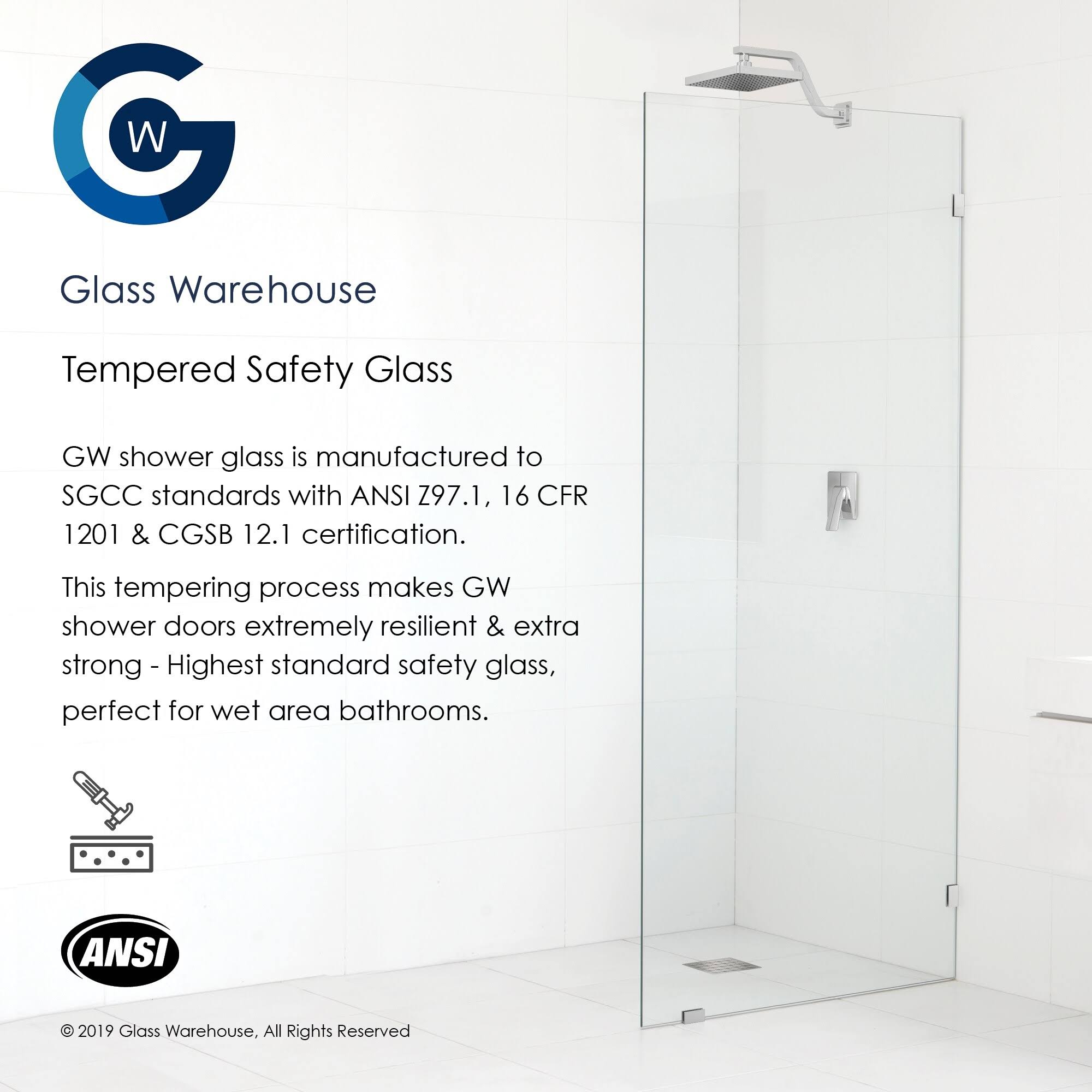 Brushed Nickel Frameless Shower Door G29983