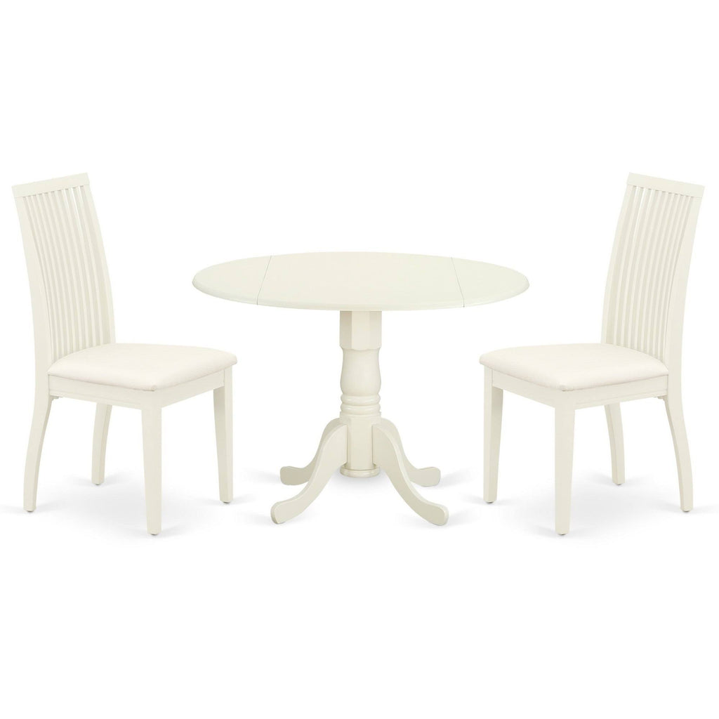 5pc Dining Set with Square Dinette Table and Four Linen Seat Kitchen Chairs Q637