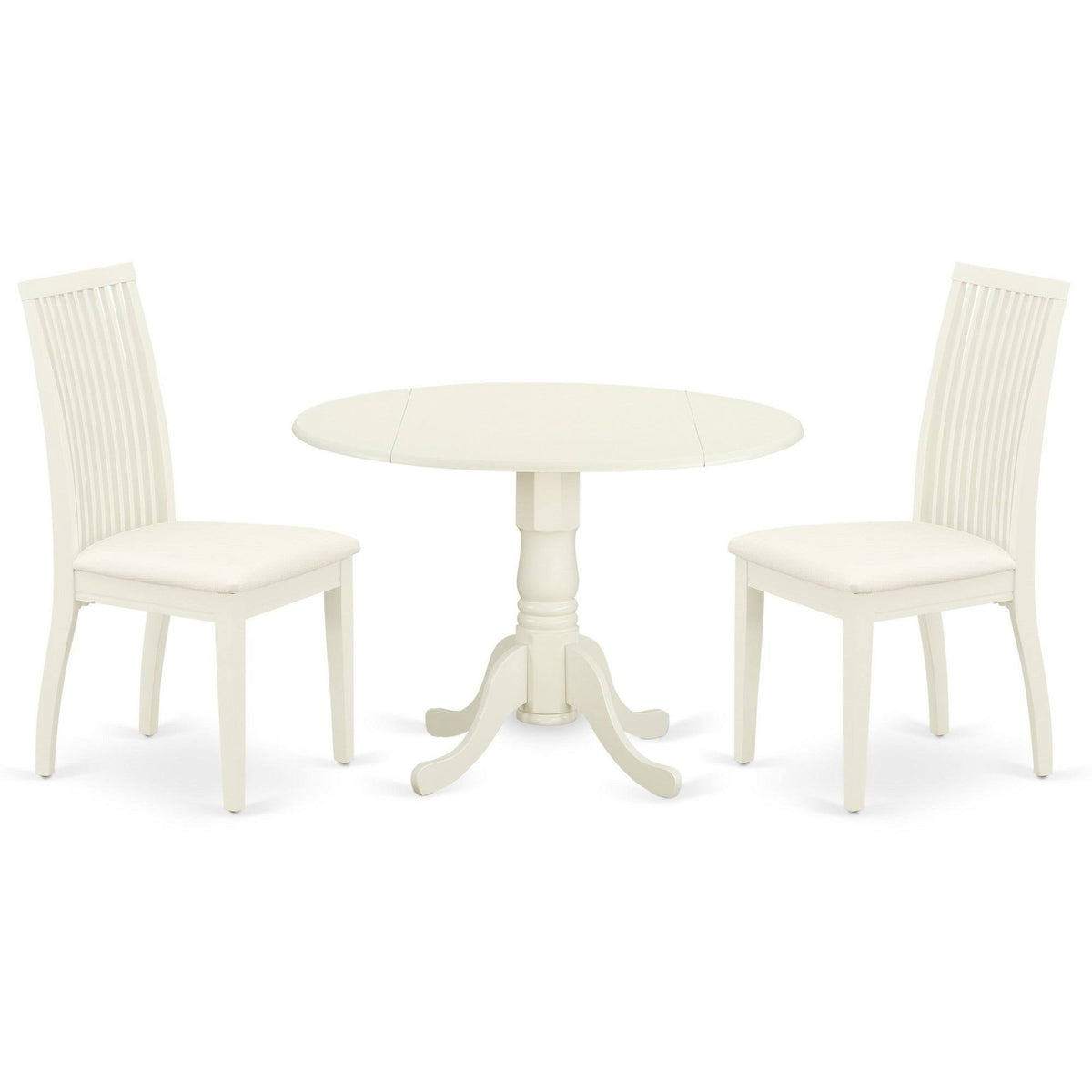 5pc Dining Set with Square Dinette Table and Four Linen Seat Kitchen Chairs Q637