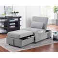 Grey Upholstered Futon Chair Y286