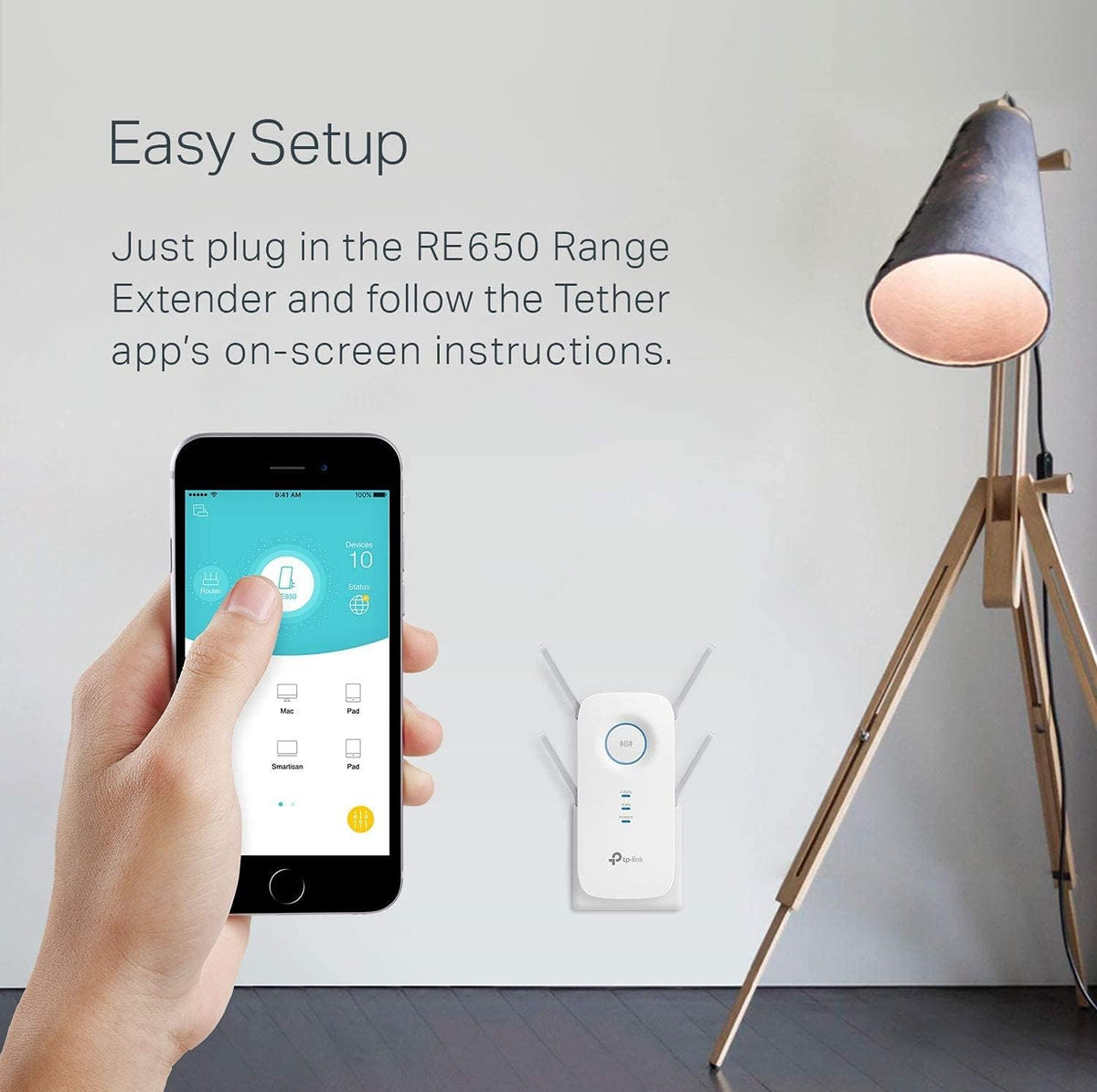 AC2600 Dual Band WiFi Range Extender with Gigabit Port R54297