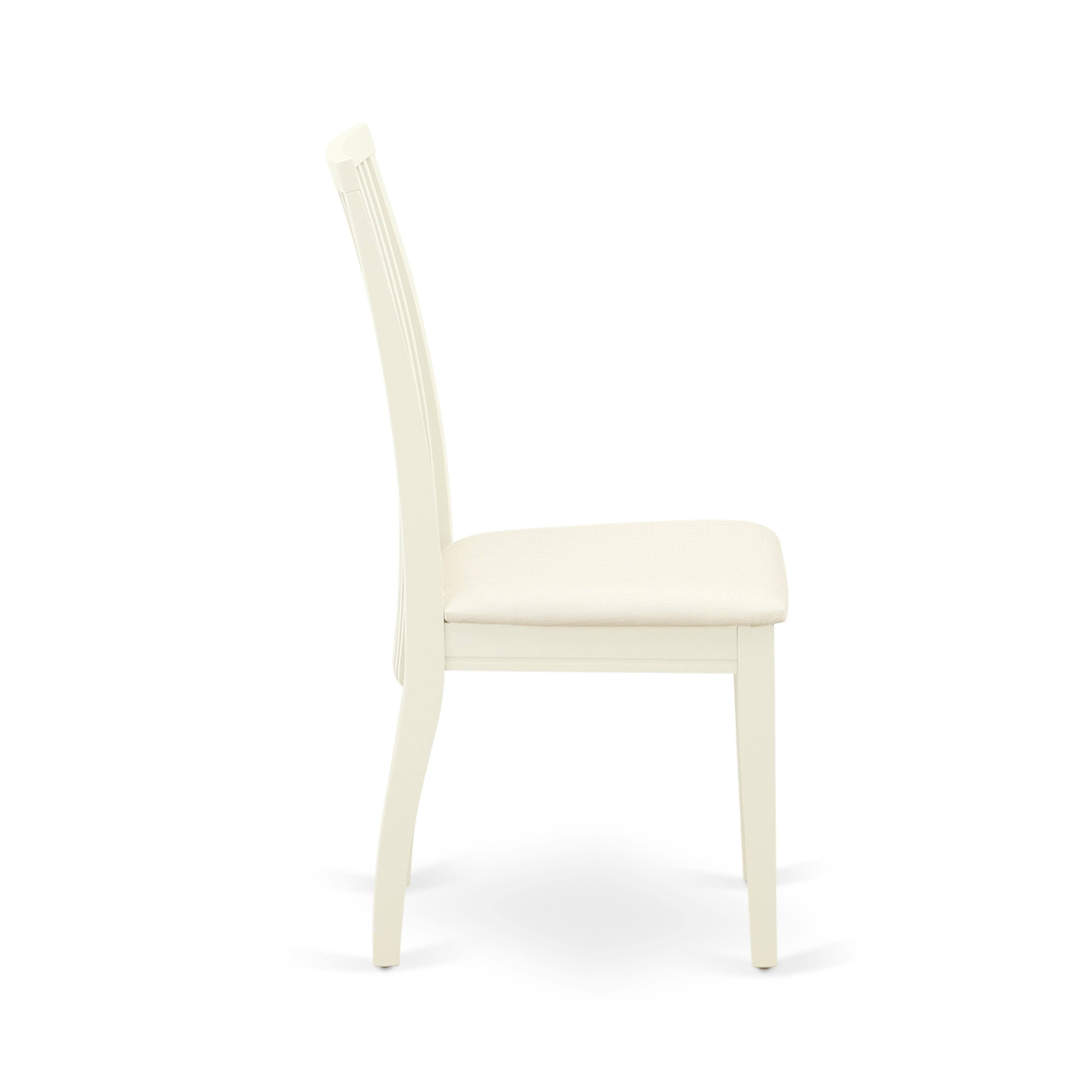 5pc Dining Set with Square Dinette Table and Four Linen Seat Kitchen Chairs Q637