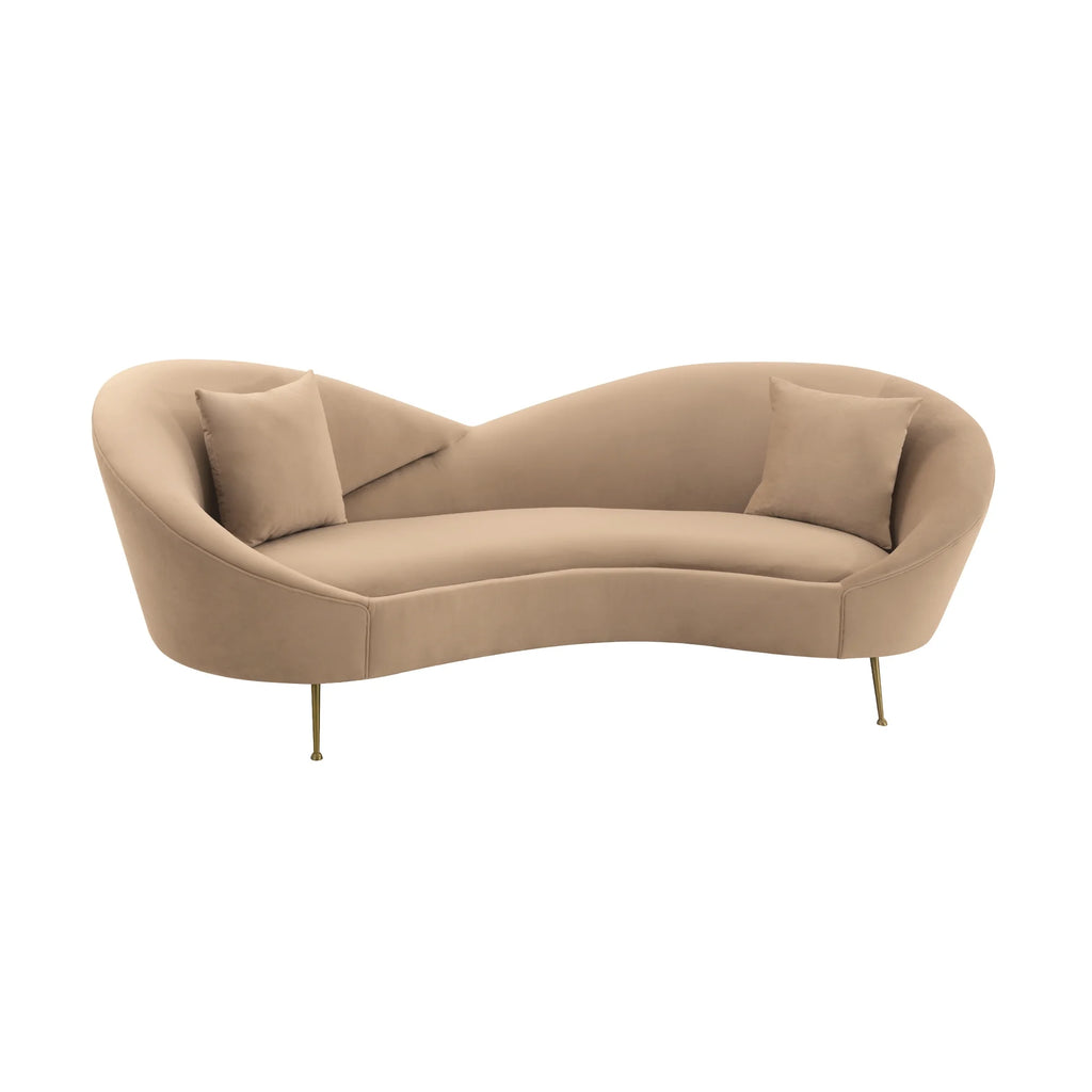 Upholstered Fabric and Metal Sofa X4303
