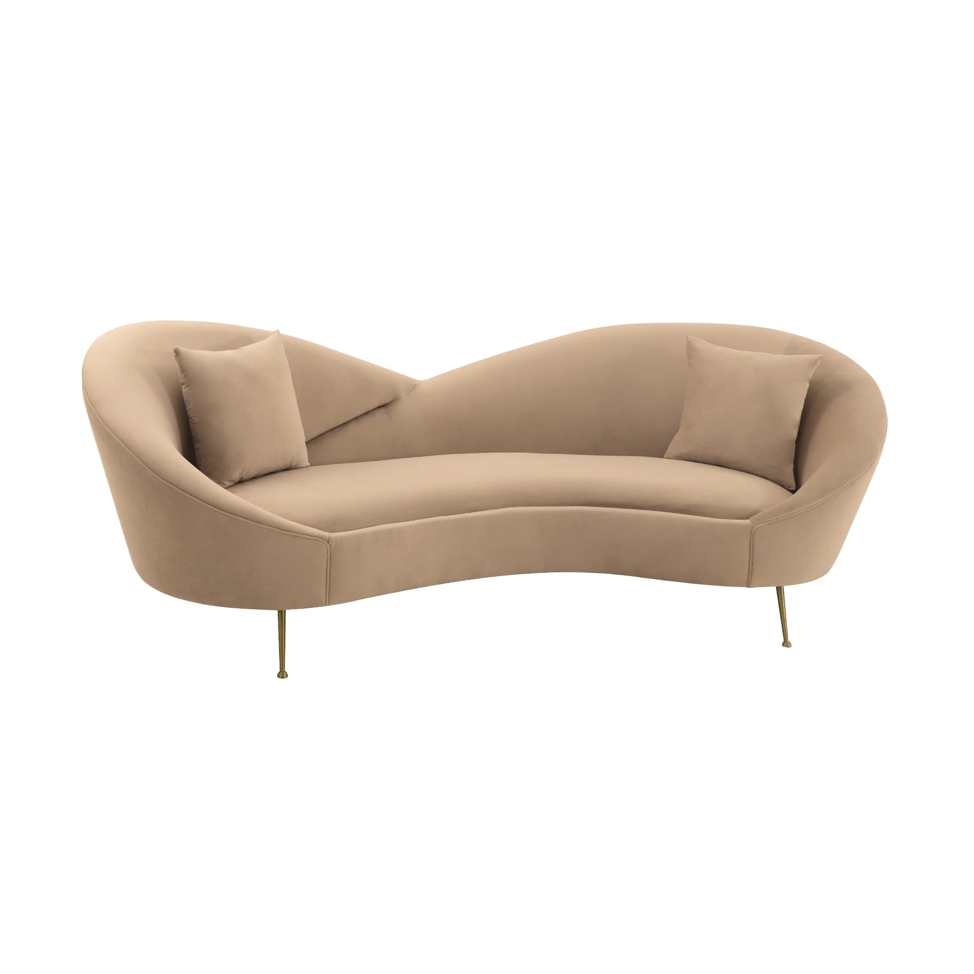 Upholstered Fabric and Metal Sofa X4303