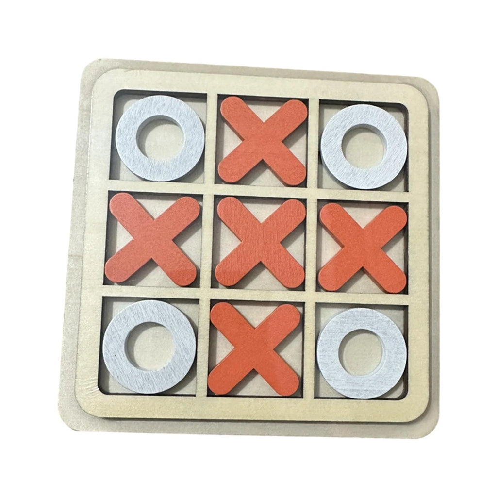 Wooden Board Tic Tac Toe Game Table Toy Puzzle Brain Teaser F981