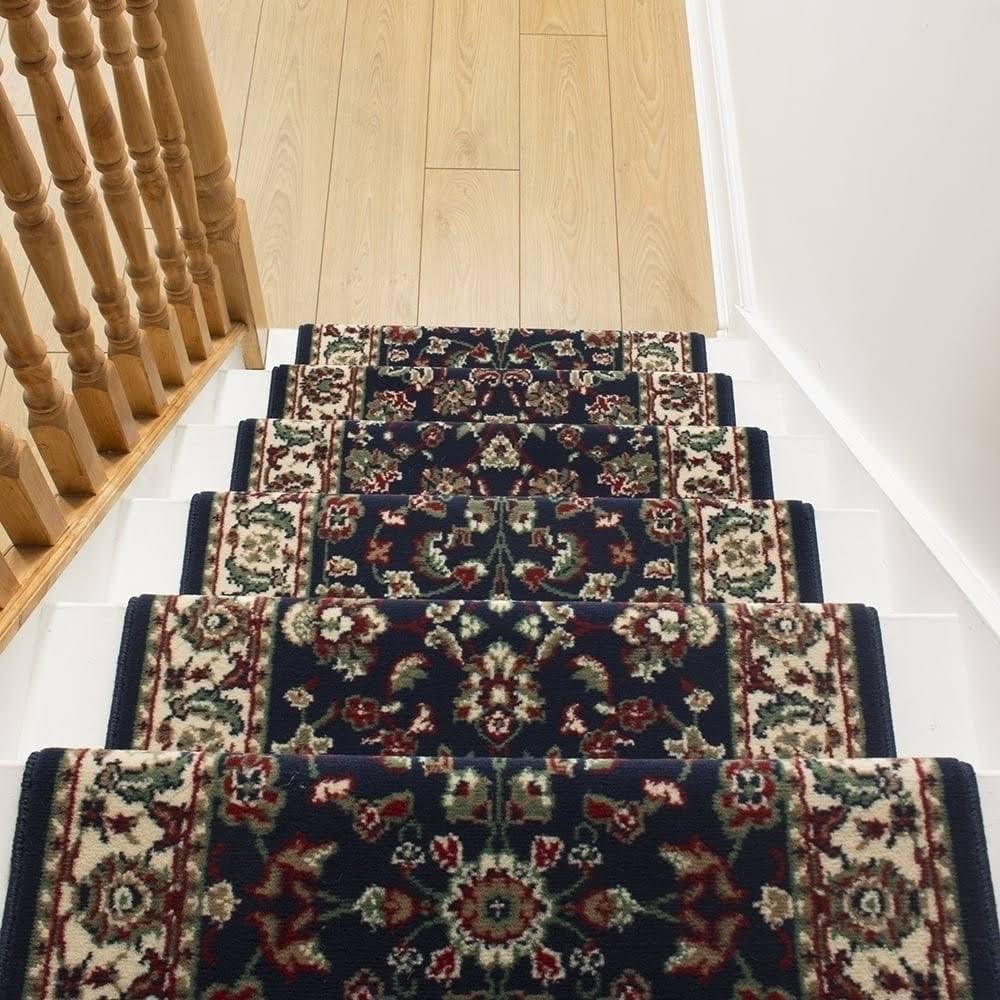Persian Blue Stair Carpet Runner 46 foot I130