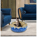 Ultra Plush Camel Rose Blue Sky Deluxe Dog Pet Cuddle Pod Bed, 30 inch x 30 inch B59215