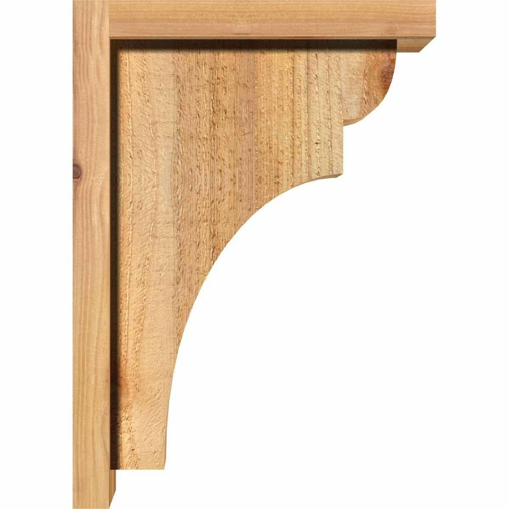 8x22W x 12x22D x 24x22H Western Red Cedar Corbel with Backplate C756836