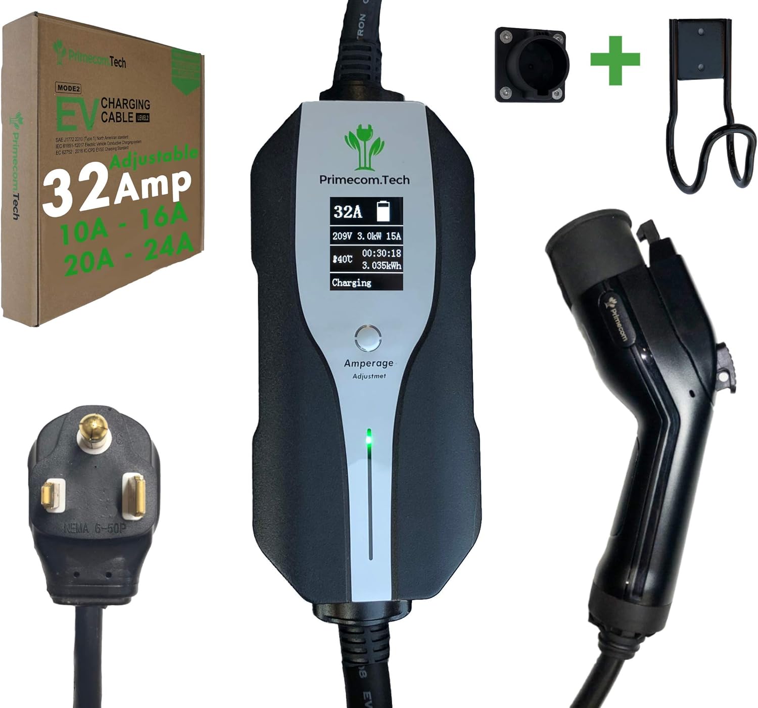 Level 2 Electric Vehicle Charger with 30Ft Cable F559797