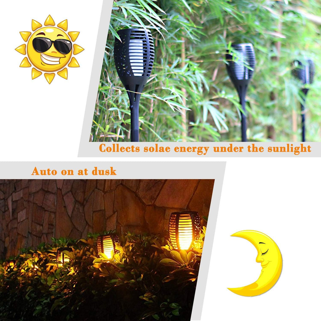 6 Pack Solar Powered LED Torch Lights Z372089