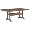 Brown Outdoor Plastic Dining Table Q136193