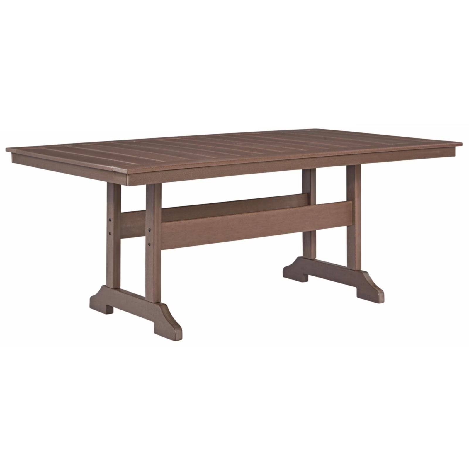 Brown Outdoor Plastic Dining Table Q136193