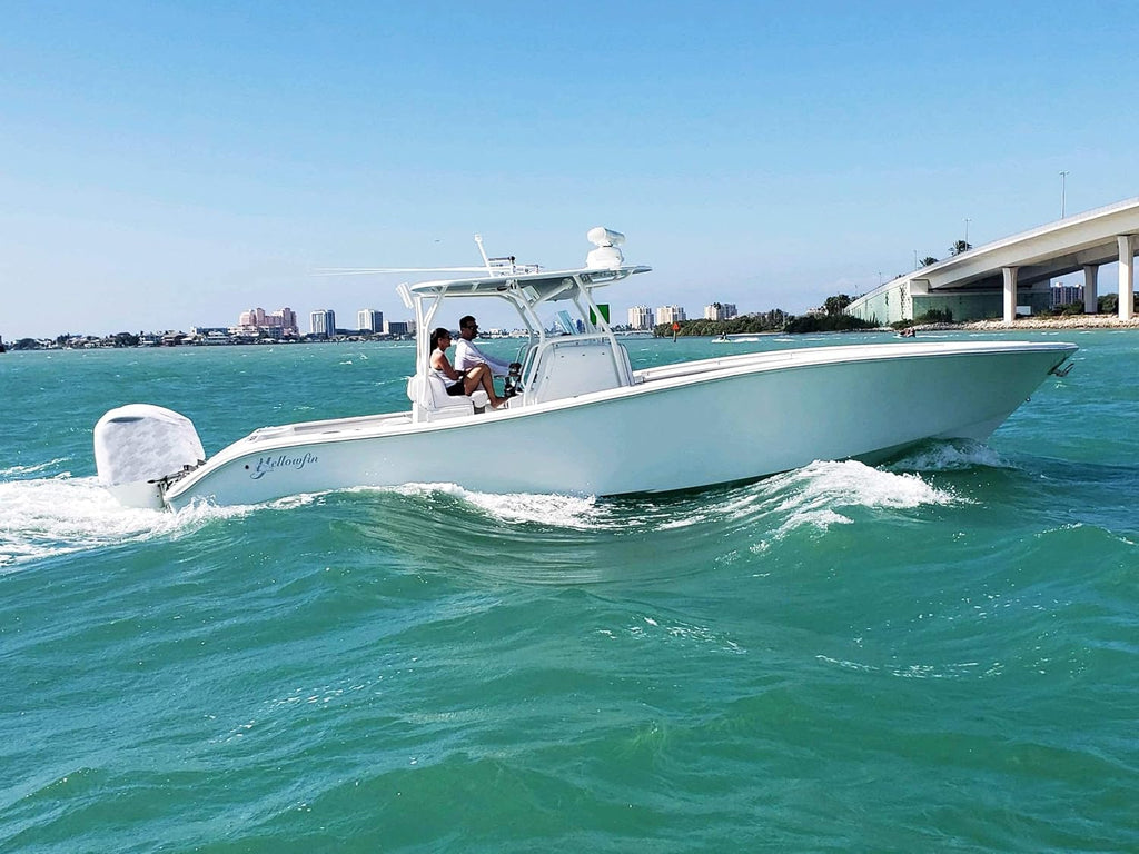 Grey Digital Camo Outboard Motor Cover with Side Vents U8628