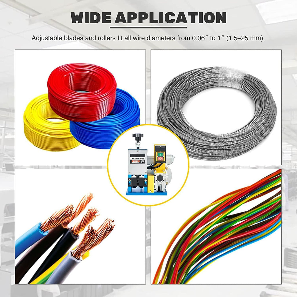 Automatic Electric Wire Stripping Machine, Aluminum Alloy, 1.5mm-25mm V841