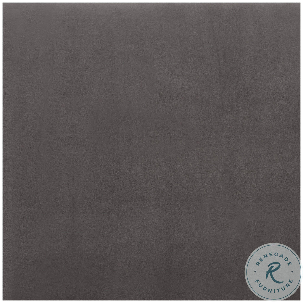 King Modern Channel Bed in Flannel Gray Velvet W56446