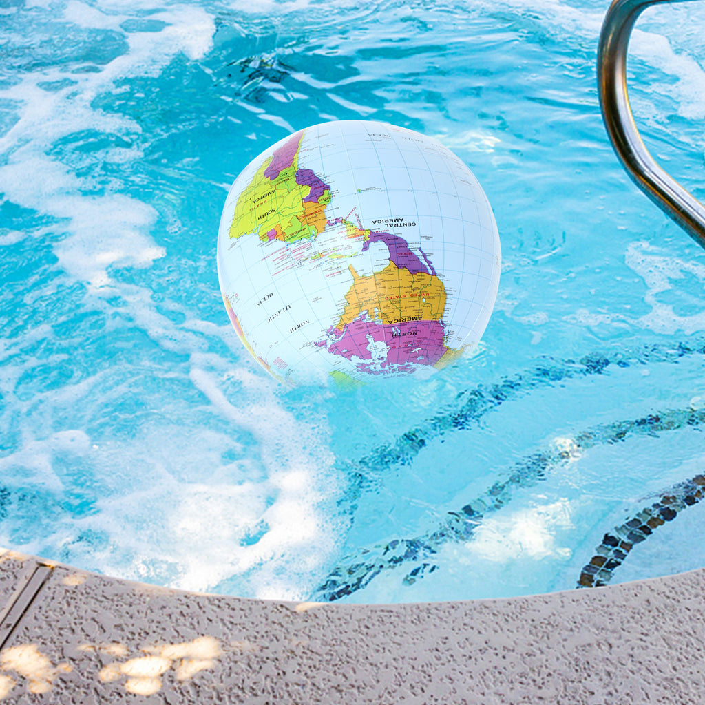 12 Pcs Globe Inflatable Pvc Beach Ball Toys K5953