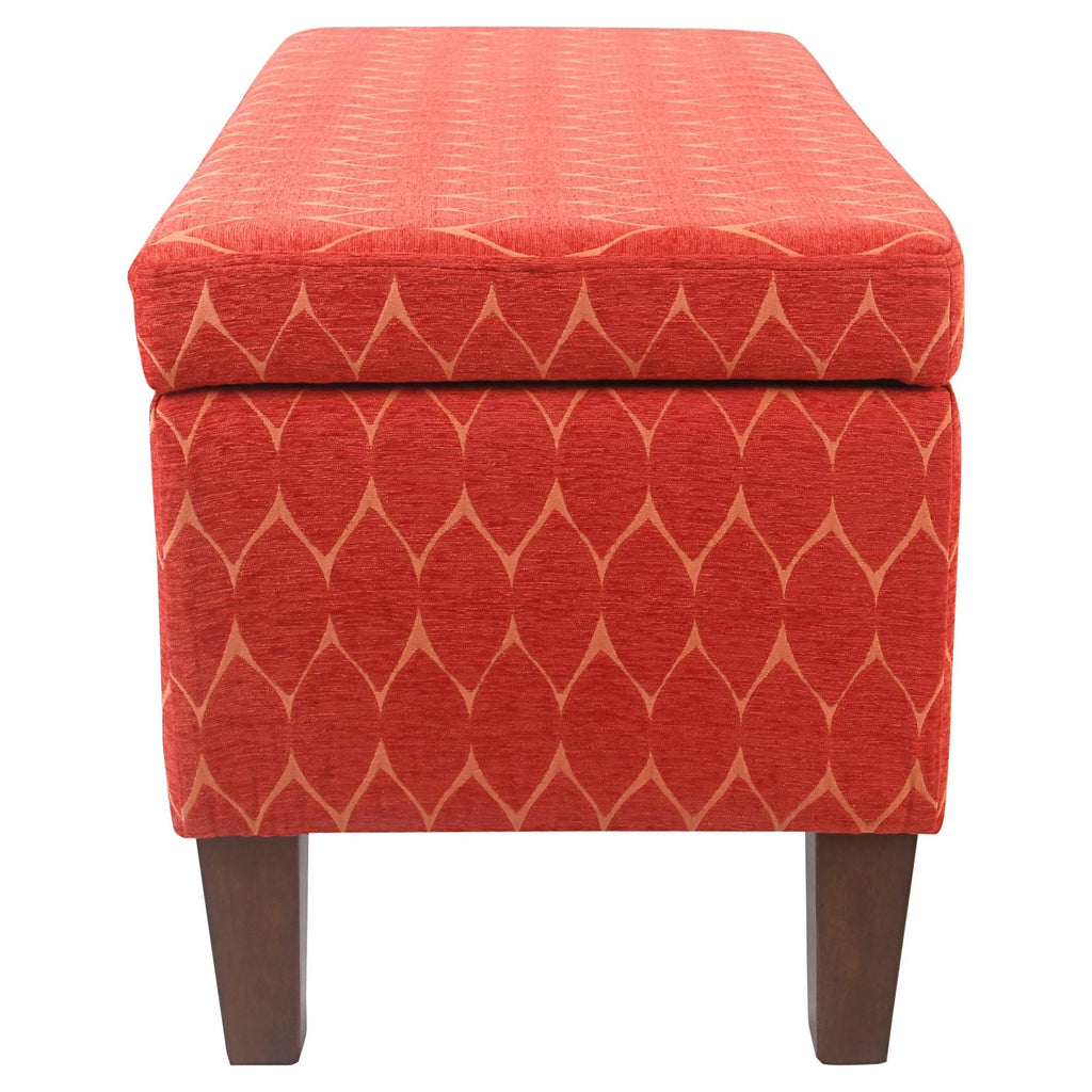 Orange Textured Storage Bench H908942
