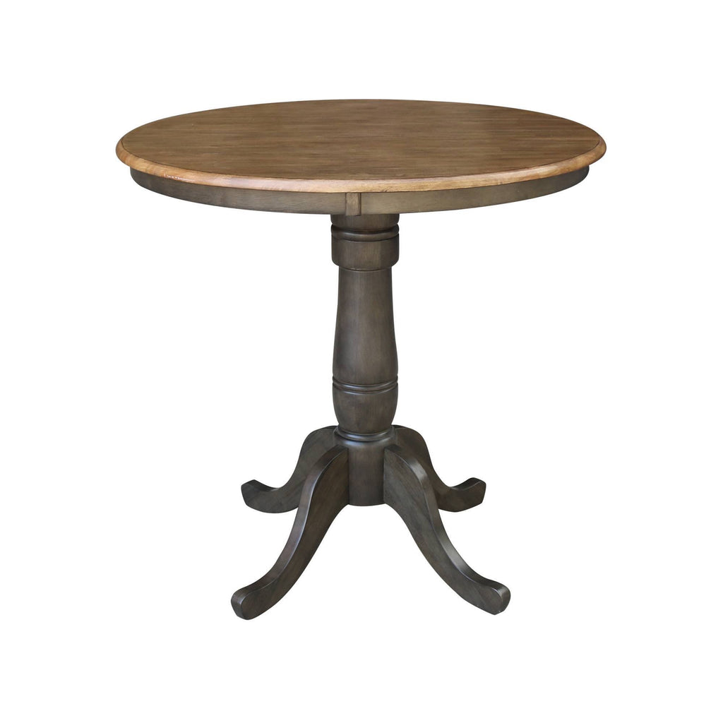 Round Pedestal Gathering Height Table with 2 Counter Height Stools - 3 Piece Set B841