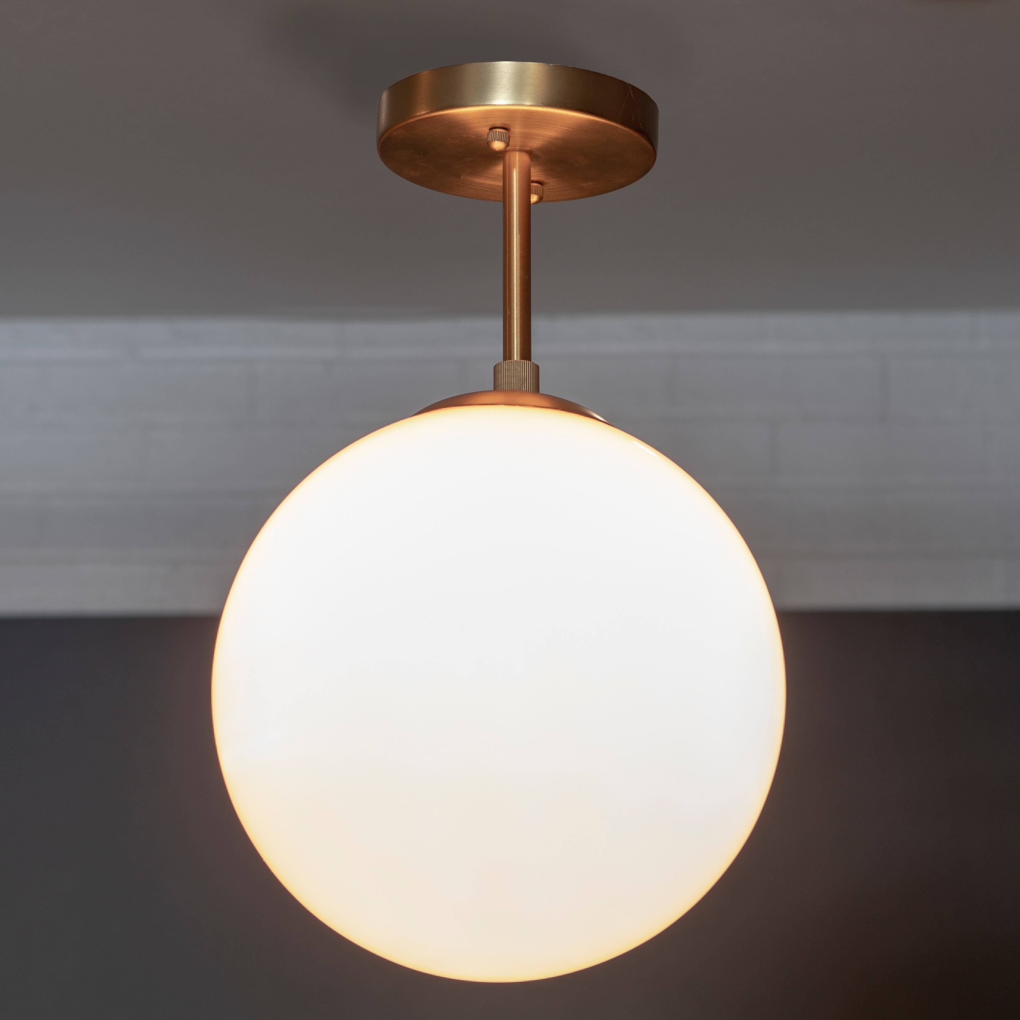 Glass 1-Light Semi-Flush F444193