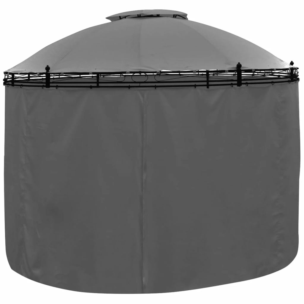 Round Outdoor Gazebo Canopy Steel Frame Sun Shade Shelter D2225