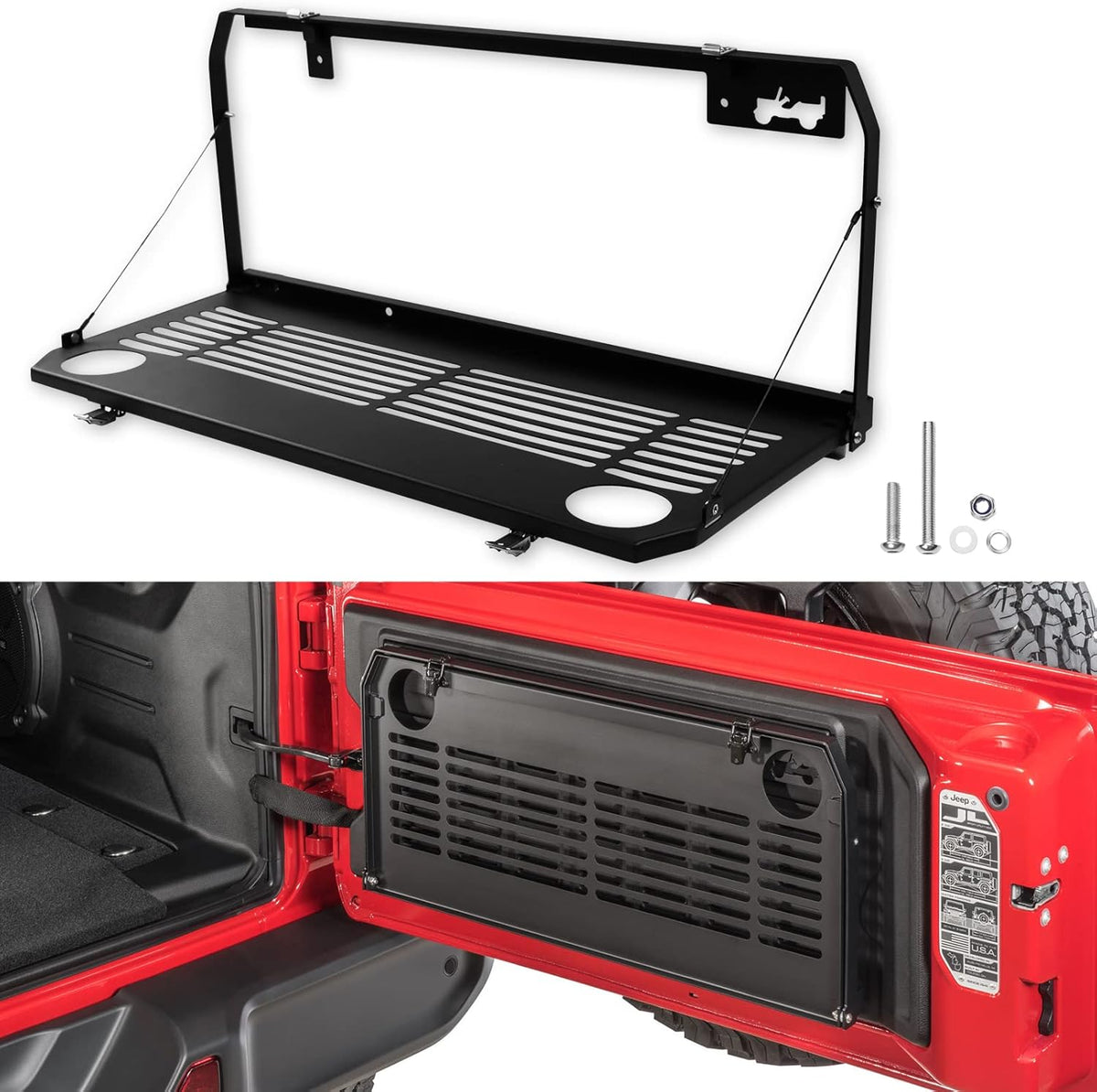 Tailgate Table Steel Foldable Cargo Shelf I272